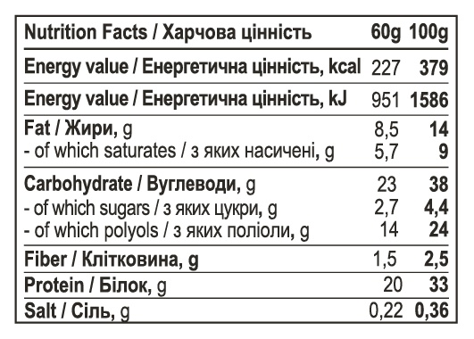 Protein Bar - 60g Chocolate Caramel (Поштучно)