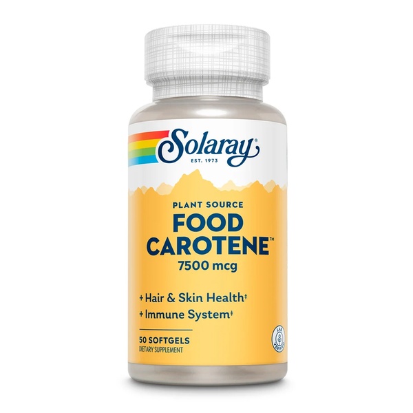 Food Carotene, Vitamin A As Beta Carotene 7500mcg - 50 softgels