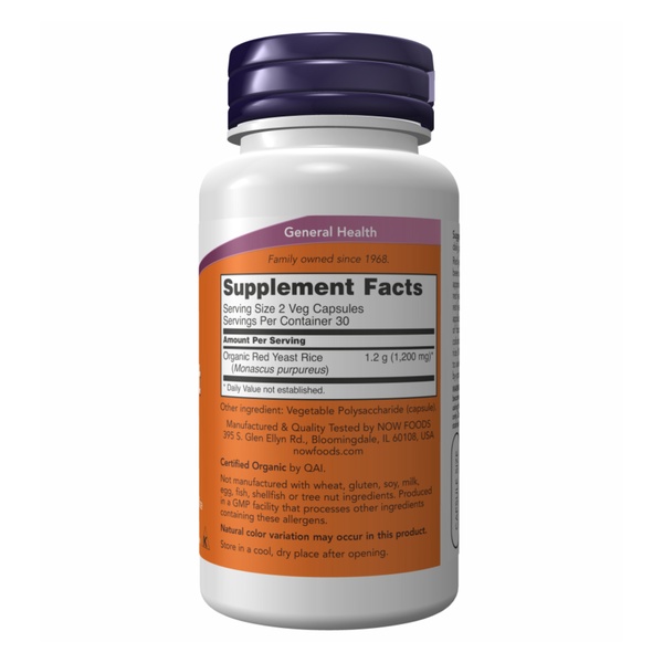 Red Yeast Rice 600mg - 60 vcaps