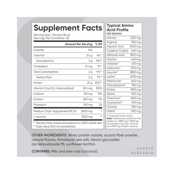 Whey Protein Isolate - 940g Creamy Vanilla