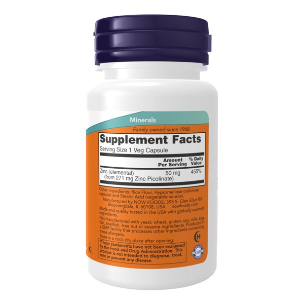 Zinc Picolinate 50mg - 120 vcaps (Пошкоджена банка)