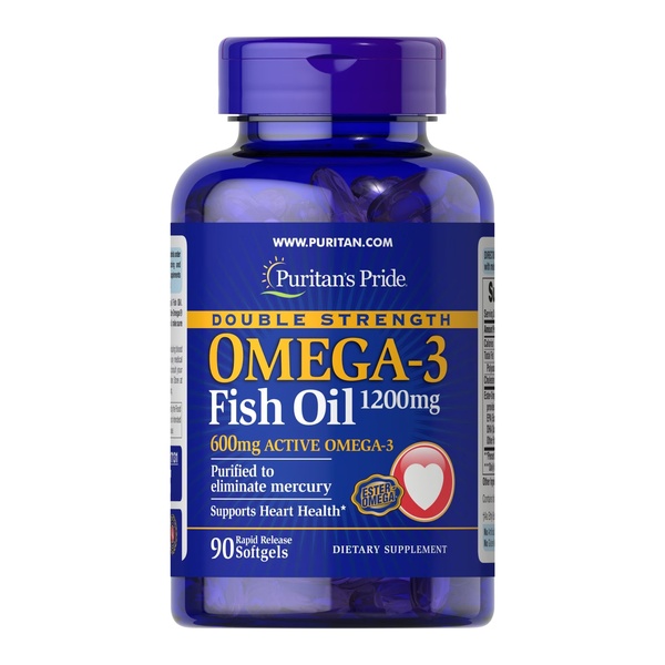 Double Strength Omega-3 Fish Oil 1200mg/600mg Omega-3 - 90 sgels