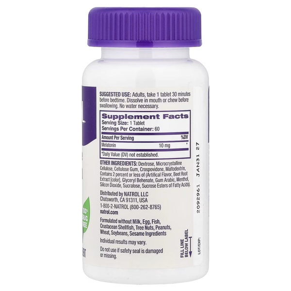 Fast Dissolve Melatonin 10mg - 60 tabs