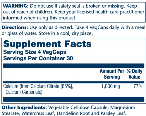 Calcium Citrate 1000mg - 120 vcaps (Пошкоджена банка)