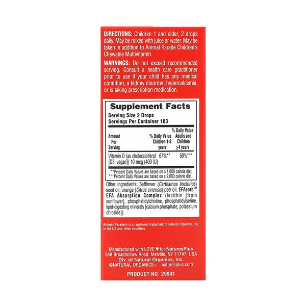 Kids Vit D3 400 IU - 10 ml