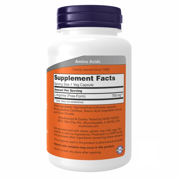 L-Arginine 700mg - 180 vcaps