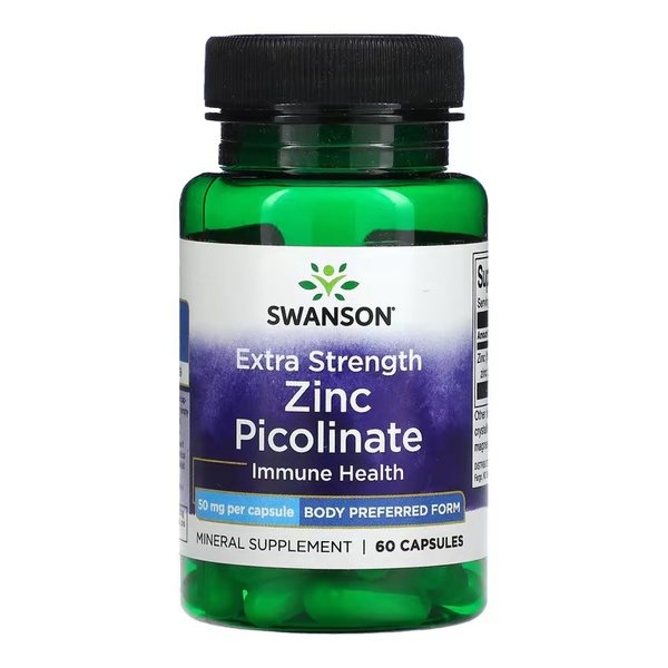 Extra Strength Zinc Picolinate Body Preferred Form 50mg - 60 caps