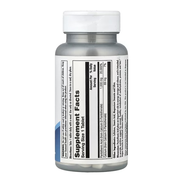 Pantothenic Acid Sustained Release 1000mg - 50 tabs