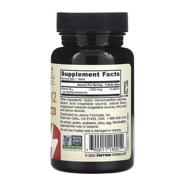 Methyl B12 Methylcobalamin 1000 mcg - 100 tabs