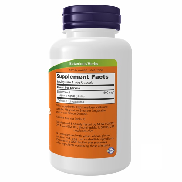 (12.02 Очікування) Black Walnut Hulls 500 mg - 100 vcaps