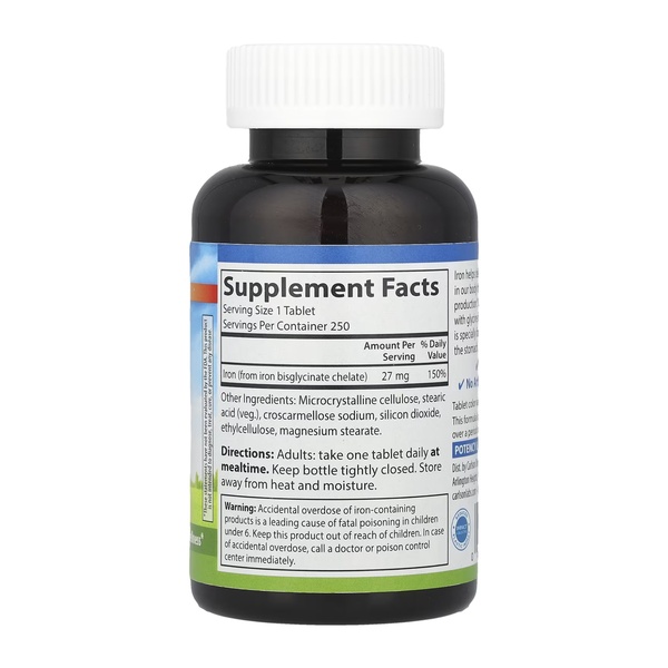 Chelated Iron - 250 tabs