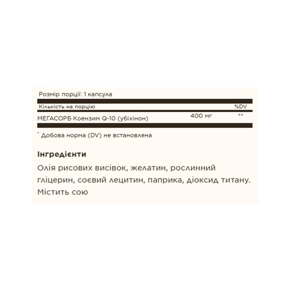 CoQ10 400mg MegSorb - 60 softgels