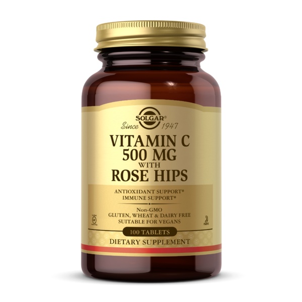 Vitamin C 500mg with Rose Hips - 100 tabs