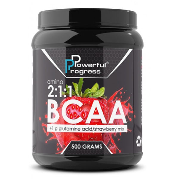 BCAA 2:1:1 + Glutamine - 500g Strawberry