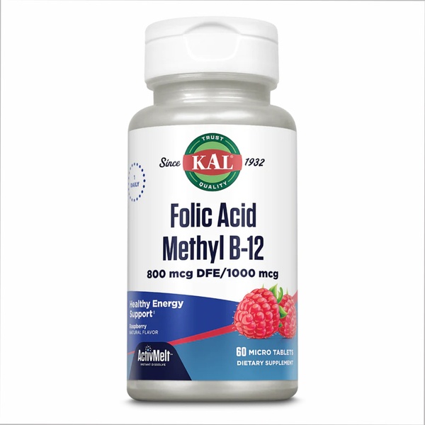 (22.07 Очікування) Folic Acid Methyl B-12 800mcg - 60 tabs Raspberry