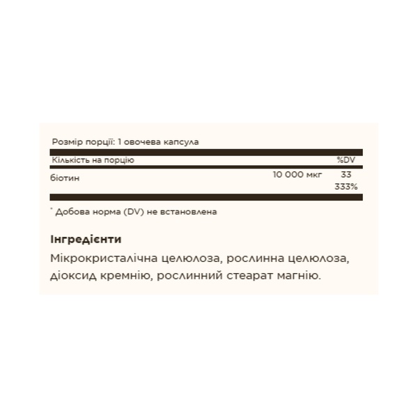 Biotin 10,000mcg - 120 vcaps