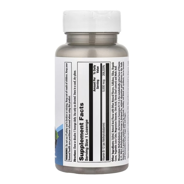 B-12 Methylcobalamin 5000mcg - 60 lozenges
