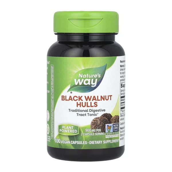 Black Walnut Hulls - 100 vcaps