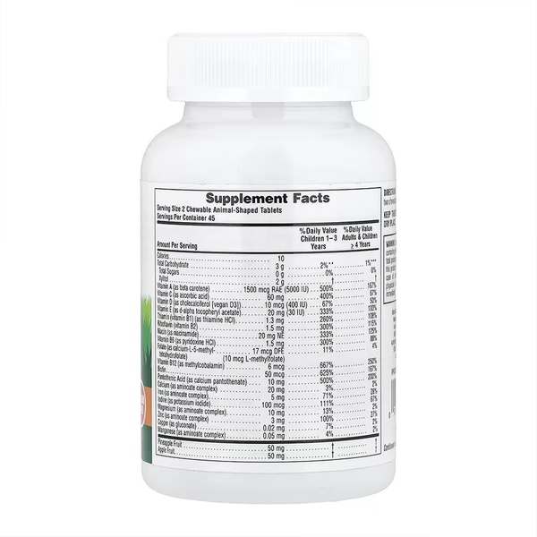 Animal Parade®, Multivitamin, Children's Chewable Supplement - 90 tabs Cherry, Grape & Orange