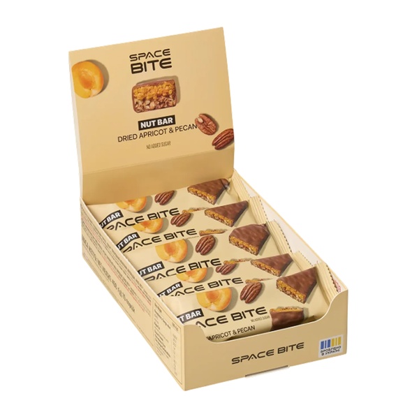 Space Bite Nut Bar - 10x40g Dried Apricot & Pecan