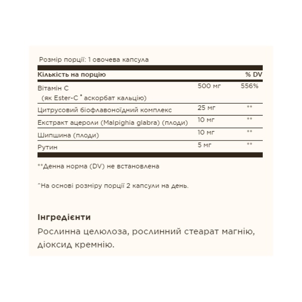 19.01 (Очікування) Ester-C® Plus 500 mg Vitamin C - 100 vcaps