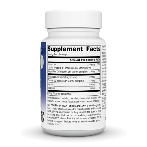 Sleep Science® Melatonin Complex™ 3 mg - 50 lozenges Orange
