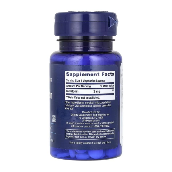 Melatonin 3mg - 60 vegetarian lozenges