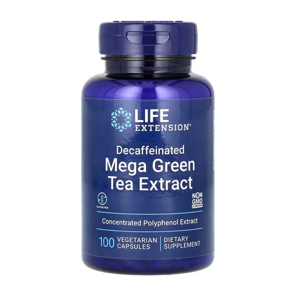 Decaffeinated Mega Green Tea Extract - 100 vcaps