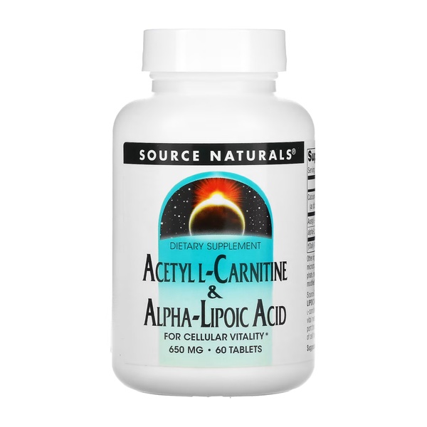 Acetyl L-Carnitine & Alpha-Lipoic Acid 650mg - 60 tabs