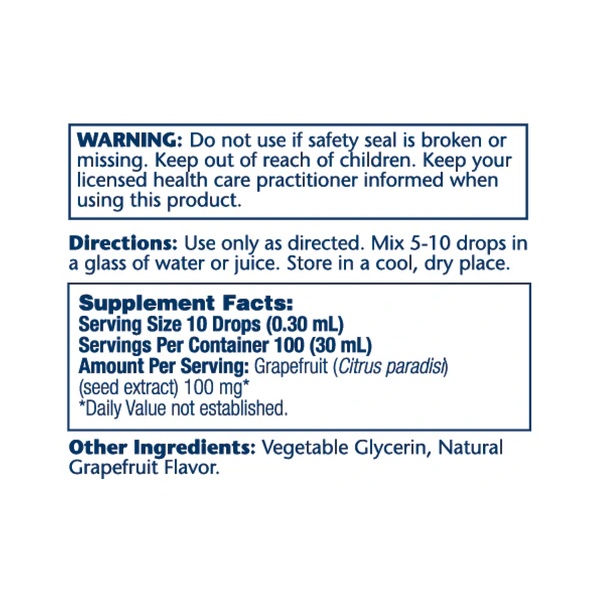 Grapefruit Seed Extract 100mg - 30ml