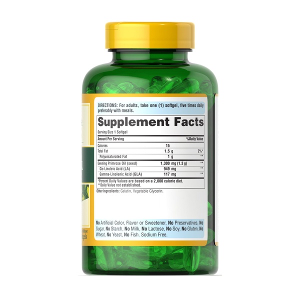 Evening Primrose Oil 1300 mg with GLA - 120 softgels