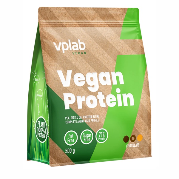 Vegan Protein - 500g Chocolate (Пошкоджена упаковка)
