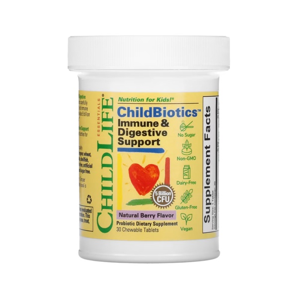 ChildBiotics Immune + Digestive Support - 30 Chewable tabs Natural Berry