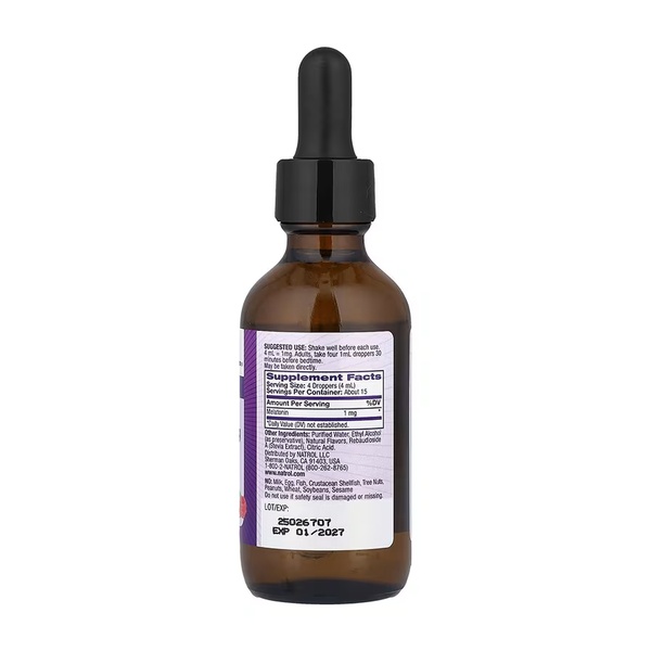 Melatonin Liquid 1mg - 60 ml (Пошкоджена банка)