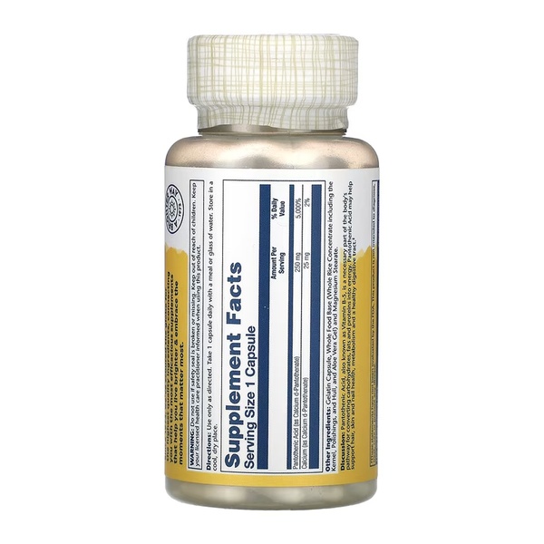 Pantothenic Acid 250mg - 100 caps