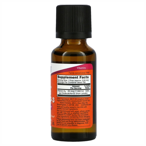 (12.02 Очікування) Liquid Vitamin D-3 - 30ml (1fl oz)