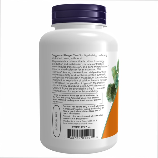 (12.02 Очікування) Magnesium Citrate 134mg - 180 sgels