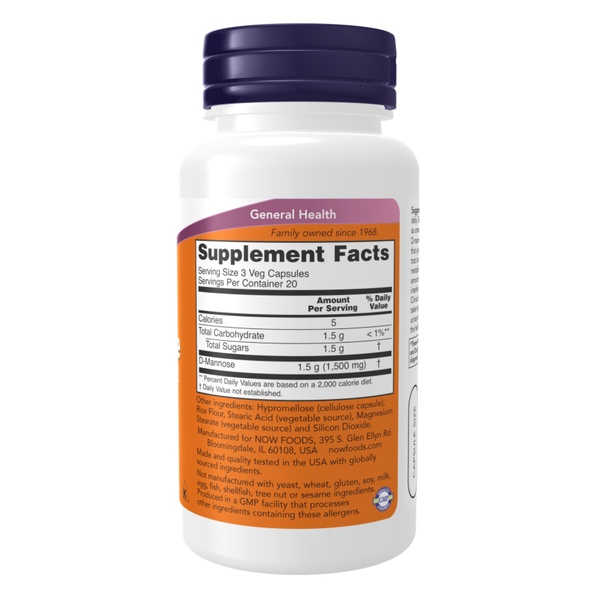 (12.02 Очікування) D-Mannose 500mg - 240 vcaps