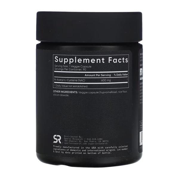 NAC - N-Acetyl-L-Cysteine 600mg - 90 vcaps
