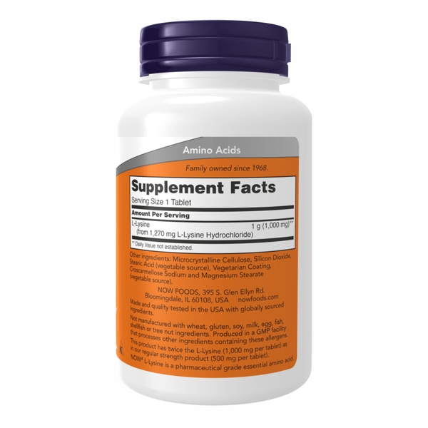 L-Lysine 1000mg - 100 tabs