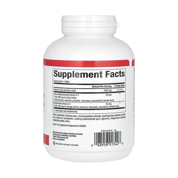 Vitamin C 1000mg - 180 tabs