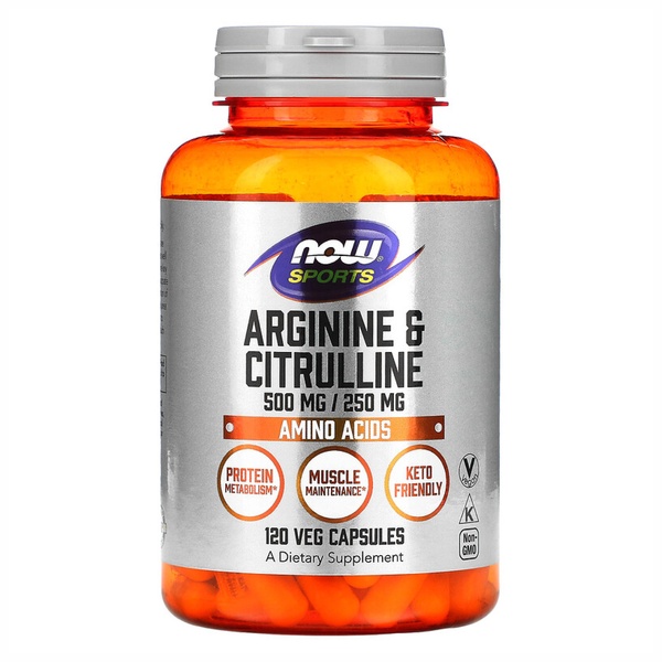 (12.02 Очікування) Arginine 500mg Citruline 250mg - 120 vcaps