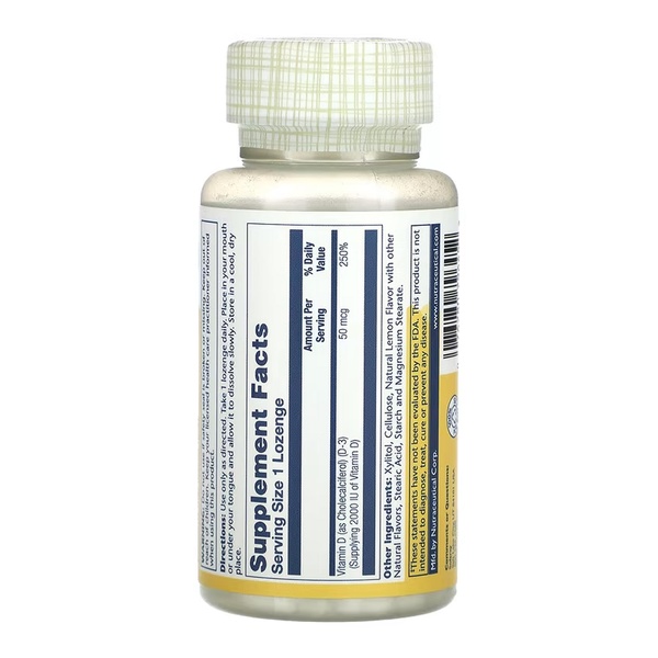 Vitamin D-3 50mcg - 60 lozenges