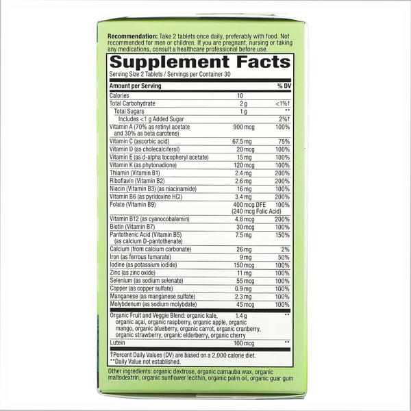 Alive Organic Garden Goodness Women - 60 tabs