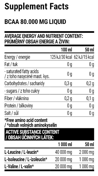BCAA 80.000 Liquid - 1000ml Cherry