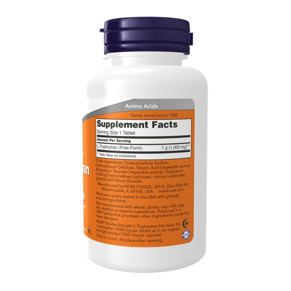 (12.02 Очікування) L-Tryptophan Double Strength 1000mg - 60 tabs