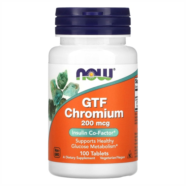 (12.02 Очікування) GTF Chromium 200mcg - 100 tabs