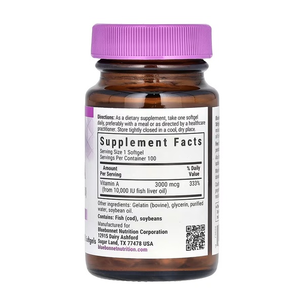 Vitamin A 3000 mcg (10,000 IU) - 100 Softgels