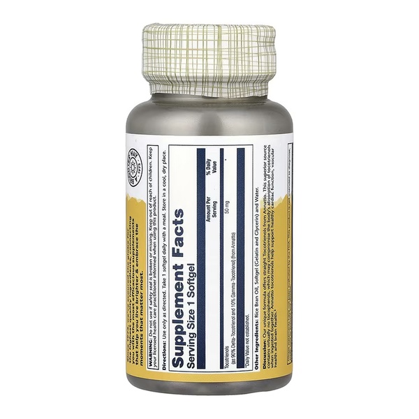 Vitamin E Tocotrienols, Annatto 50mg - 60 softgels