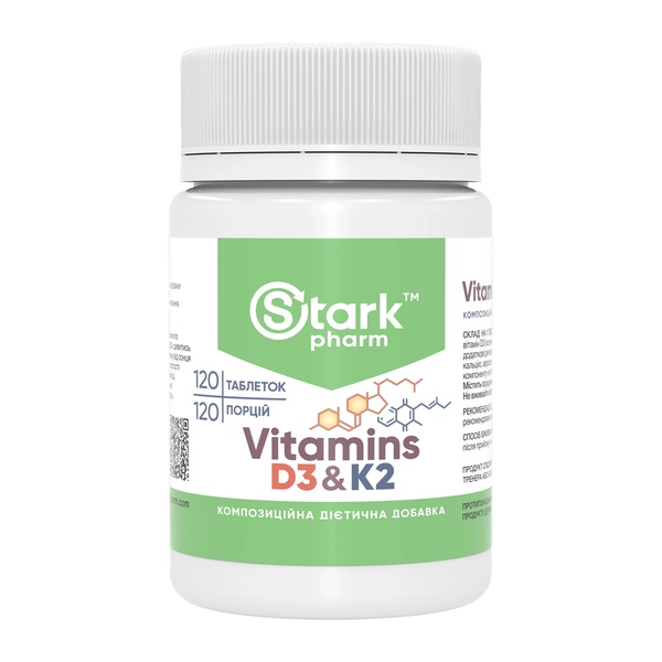 Vitamin D3 & K2 - 120 tabs (Пошкоджена кришка)